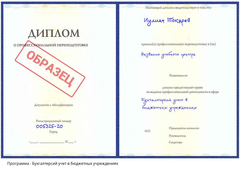 Бухгалтерсий учет в бюджетных учреждениях Солнечногорск
