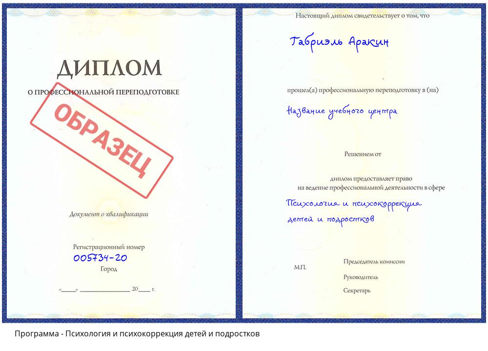 Психология и психокоррекция детей и подростков Солнечногорск